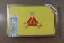 Montecristo Cigar Box Empty Paper Covered Wood Cigar Box  ~ No. 4