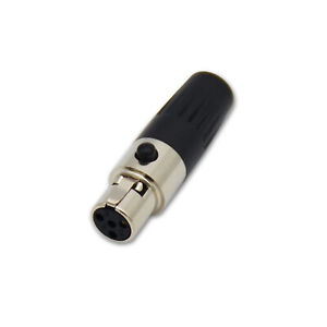 4 pin Female plug Mini XLR Audio Microphone connector Adapter for mic cable
