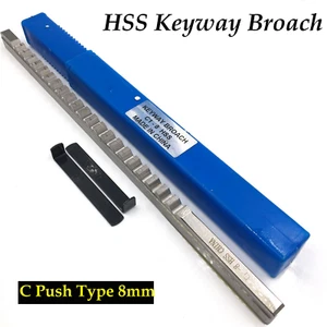 8mm C Push Type Keyway Broach Metric Size HSS &Shim Involute Spline Cutting Tool - Picture 1 of 10