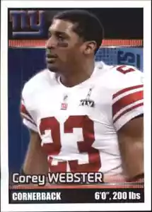 Pegatinas Panini 2012 Corey Webster #249 New York Giants 🏈 - Imagen 1 de 2