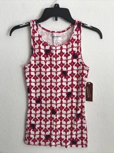 Arizona Girls Pink/White Rabbit print tank top Size XL(10/12)(5hmbx-119-3) - Picture 1 of 5