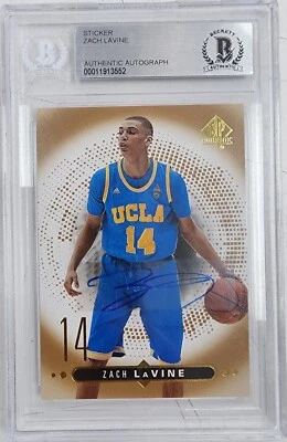 NBA Beckett Upper Deck 2014 Zach Lavine Authentic Autograph R14 - Image 1 of 2