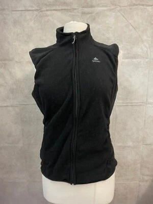 Женский флисовый жилет на молнии Quechua Цвет черный Размер L - Изображение 1 из 4