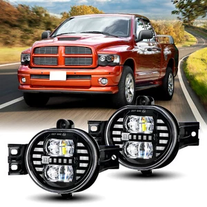 Bumper LED Fog Lights Powerful Chips DRL Sealed For Dodge Ram 1500 / 2500 / 3500 - Picture 1 of 12