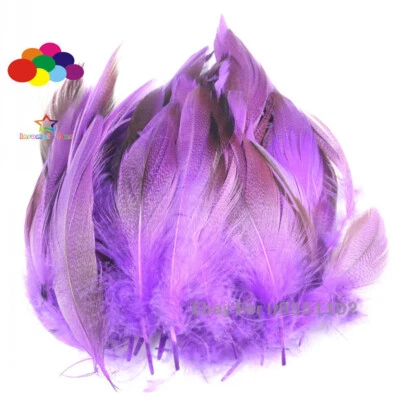 100 pcs Wholesale Multi Duck Feathers Real Dyed Feather Duck Flank Decoration - Image 1 of 4