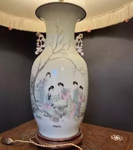 China antike chinesische Vase Lampe 88cm Qianlong Qing Ming Porzellan - Bild 1 von 24