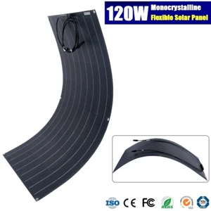 120W 12V FLEXIBLE SOLAR PANEL CARAVAN BOAT CAMPING POWER BATTERY MONO CHARGING - Picture 1 of 8