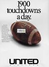 UNITED AIRLINES 1998 1900 TOUCHDOWNS A DAY SAN FRANCSICO 49ERS FOOTBALL AD