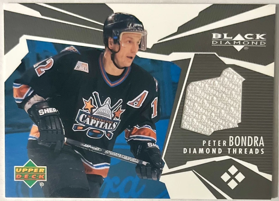 PETER BONDRA 2003-04 BLACK DIAMOND THREADS JERSEY CARD #DT-PB - Image 1 of 2