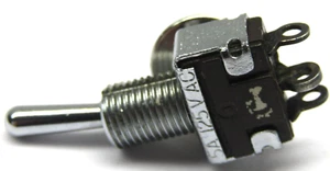 Silver Toggle Switch Lapel Pin Tie Tack 2-Way 5A 120V AC Novelty Men's Formal - Picture 1 of 3