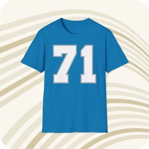 Alex Karras #71 Detroit Lions Jersey T-Shirt - Front & Back Print - Picture 1 of 6