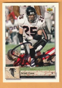 Scott Case Atlanta Falcons AUTO Signed 1992 Upper Deck Alva Oklahoma Sooners - Picture 1 of 2