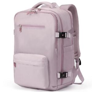 SHRRADOO Travel Laptop Backpack for Women, Casual Work Bag Large Light Pink