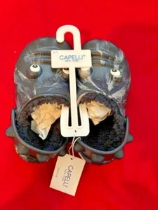 Capelli New York Boys Slip-on Shoes❤️Faux Fur Black w/white  Sz 6/7 NWT - Picture 1 of 7