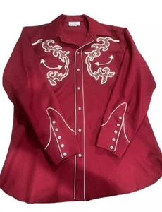 Vintage H bar C California ranch wear western Pearl button down snap shirt  - Picture 1 of 6