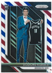 18-19 Panini Prizm Red White & Blue Prizm Rookie Rodions Kurucs #188 - Picture 1 of 1