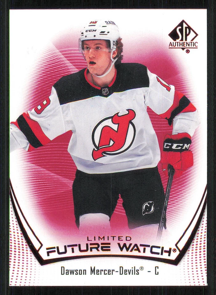 2021-22 SP Authentic Limited Red #176 Dawson Mercer FW - Image 1 of 2