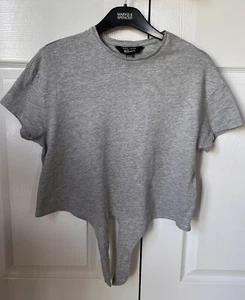 New Look 915 Generation Grey Tie Front Knot Top 12-13 Yrs - Picture 1 of 4