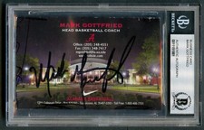 Mark Gottfried signed autograph Alabama Basketball Business Card BAS Slabbed