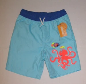 New Gymboree Boys Blue Octopus Swimming Trunks UPF 50+ Size 7 - Picture 1 of 2