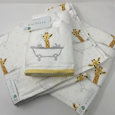 Kassa Kids Kassatex 2 Bath 2 Hand Towels Giraffe, Kids Bathroom Set - Image 1 of 4