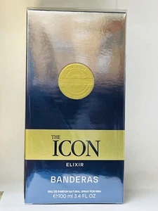 Antonio Banderas The Icon Elixir EDP Spray for Men 3.4 oz/100ml BRAND NEW IN BOX - Picture 1 of 4