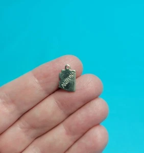 Darling Nickel Silver Arizona Charm Tag Alpaca German Silver State Map Souvenir - Picture 1 of 10