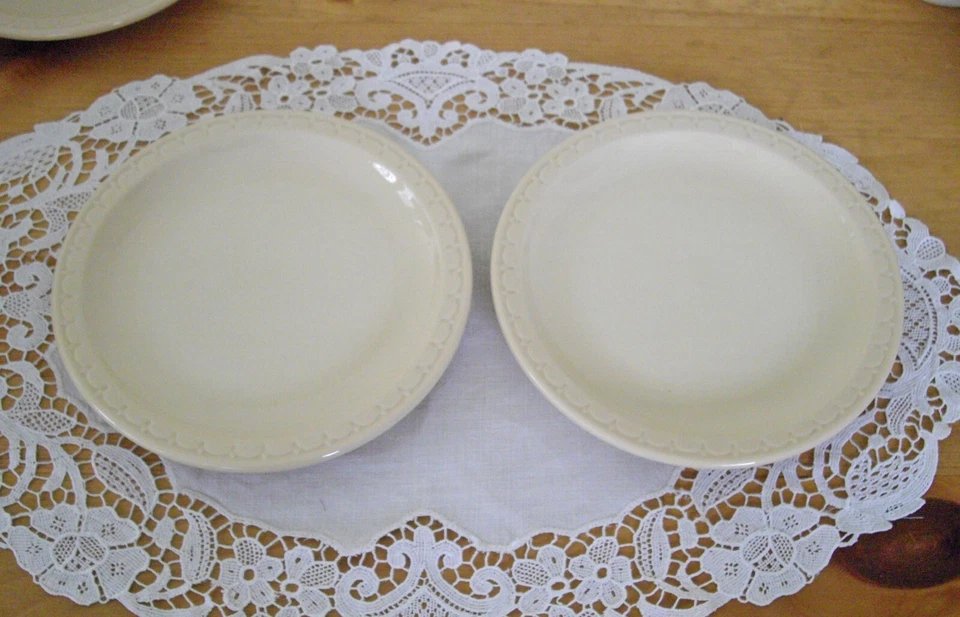 Vintage Syracuse China RESTAURANT Tan 6 1/2" Plates ~ Set of 2 - Image 1 of 4