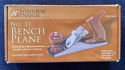 Windsor Design No. Cepilladora con mango de madera plana de 33 manos en caja Foto 1 de 4