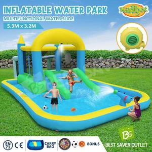 Inflatable Water Slide Kids Jumping Castle Splash Water Park Trampoline 5.3x3.2m - Picture 1 of 12