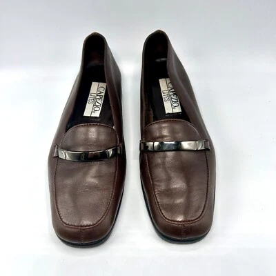 Mocasines cómodos sin cordones de cuero para mujer CAPEZIO LITES - Vestido plano marrón talla 7M Foto 1 de 4