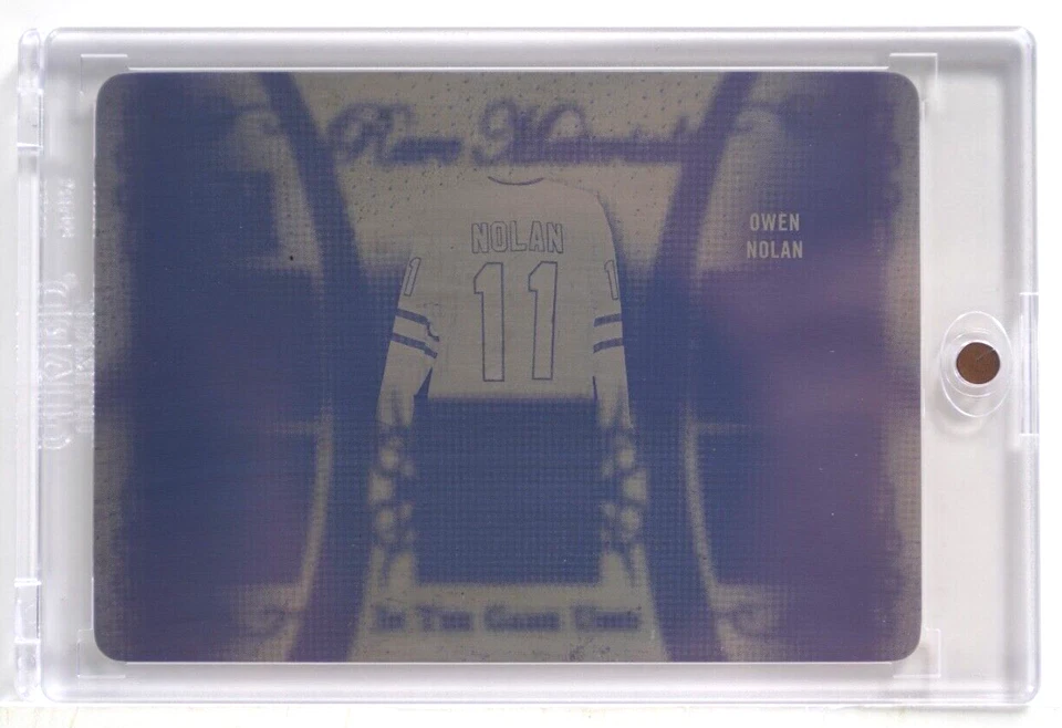 2017 Leaf Black Printing Plate #1/1 Owen Nolan #RM-21 Hockey Card - Image 1 of 2