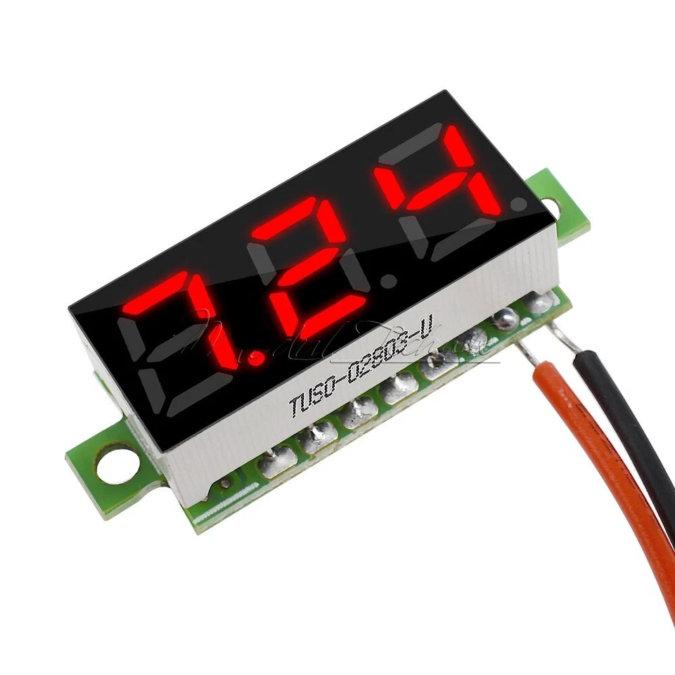 1/5/10PCS 0.28" DC Digital Mini Voltmeter LED Voltage Volt Meter Red 2 Wire - Bild 1 von 1