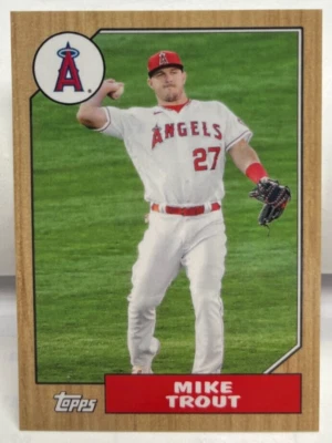 Mike Trout 2022 Topps MINI 1987 Topps Baseball#78B-20 SP - LOS ANGELES ANGELS - Image 1 of 2
