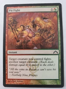 MTG Magic The Gathering Card Pit Fight Instant Green Red Gatecrash 2013 - Picture 1 of 2