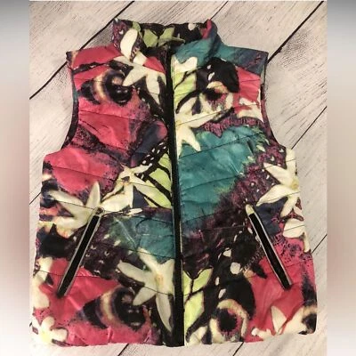 Gap size S 6-7 Puffer Vest Colorful Butterfly floral Small Primaloft - Image 1 of 4