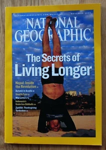 National Geographic noviembre 2005 Longevidad; Acadia; Nepal; Ocelotes; Cartas de guerra - Imagen 1 de 11