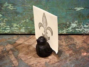 Black Cast Iron Bird Up Animals Photo Place Card Party Anytime Table Home Decor - Picture 1 of 7