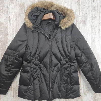 A.n.a. Abrigo de invierno de plumón para mujer A New Approach con capucha de piel sintética y bolsillos Foto 1 de 4