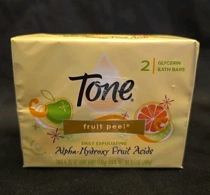 Paquete de 2 jabones en barra exfoliantes de frutas alfa hidroxi con cáscara de frutas TONO 4,25 OZ difícil de encontrar - Imagen 1 de 6