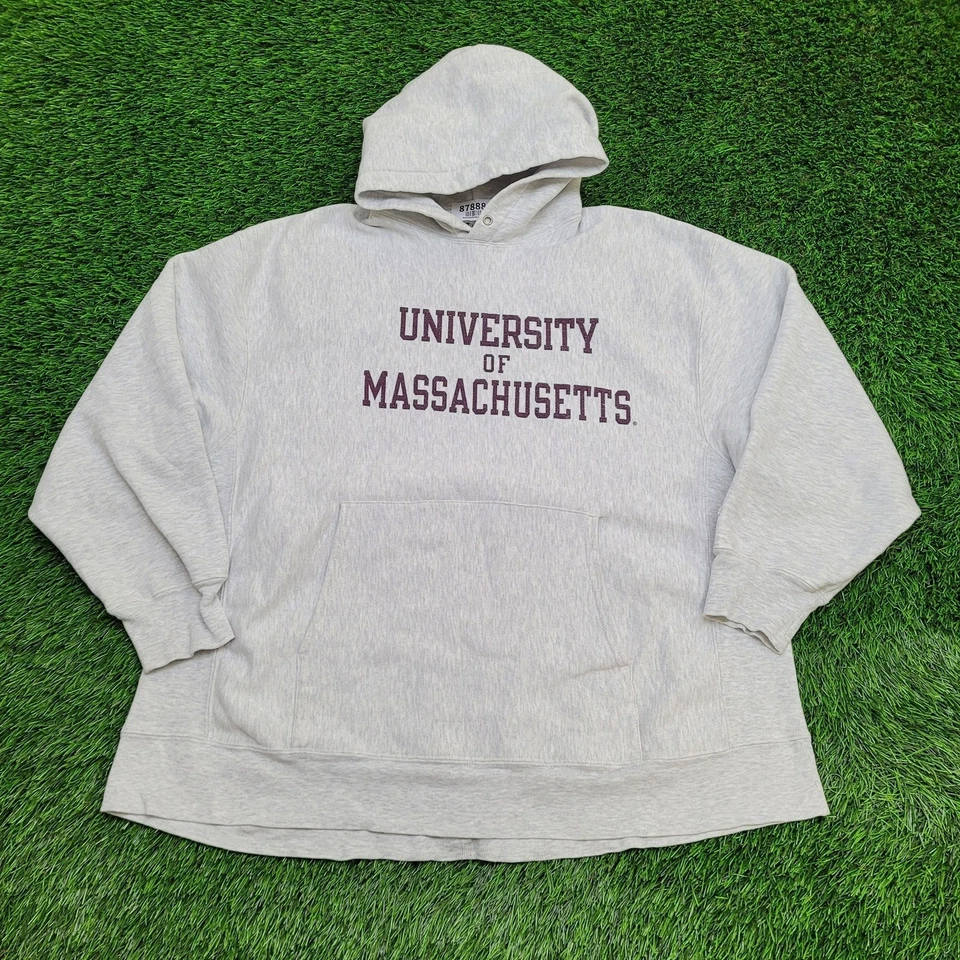 Vintage Y2K UMass University Hoodie Womens XL 25x29 Baggy - Image 1 of 4
