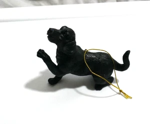 Schwarzer Labrador Retriever Weihnachtsschmuck Figur mit Aufhängeschlaufe - Bild 1 von 7