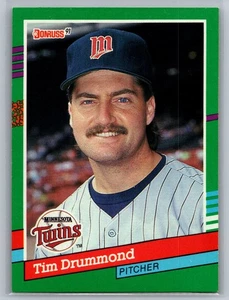 1991 Donruss #694 Tim Drummond Minnesota Twins MLB Baseball Card - Picture 1 of 2
