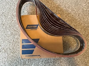 Norton R980P Blaze Norton Plus SG, 2 x 48" 80 Grit Sanding Belt, 10 PACK NEW - Picture 1 of 4