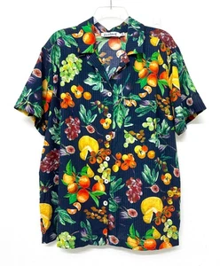 Rachel Antonoff James Camp Shirt Food Cheese Tomato Marie Baguettes Print Top XL - Picture 1 of 15