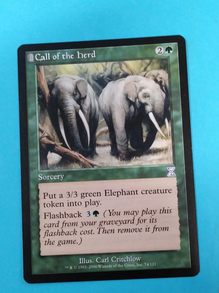 Magic the Gathering 1x CALL OF THE HERD  - Time Spiral  MtG Green NM Sorcery - Image 1 of 1