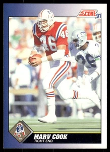 1991 Score #71 Marv Cook New England Patriots Football Card - Picture 1 of 2