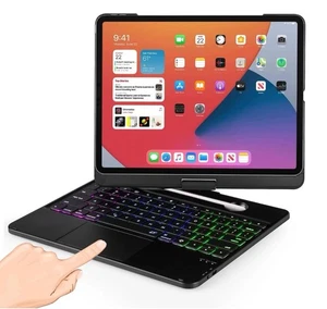 Lenrich Tastatur Hülle für iPad Air 13 Zoll M3 2025&M2 2024 Mulit Touchpad Bac... - Bild 1 von 17