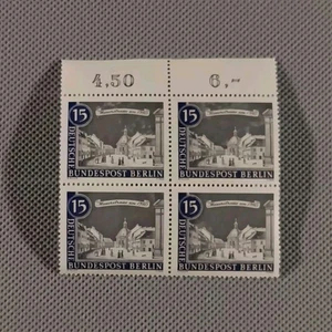 Germany Berlin Scotts #9N198  Margin Block Of 4 MNH OG 15pf 1963 - Picture 1 of 5