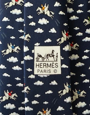 Hermès Hermes Cravatta Tie 5007 EA - Twill de Soie  'Knight on Pegasus' - Imagen 1 de 4